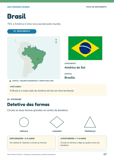 Ficha real de descoberta do Brasil